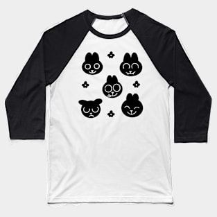 Kitty Faces Baseball T-Shirt